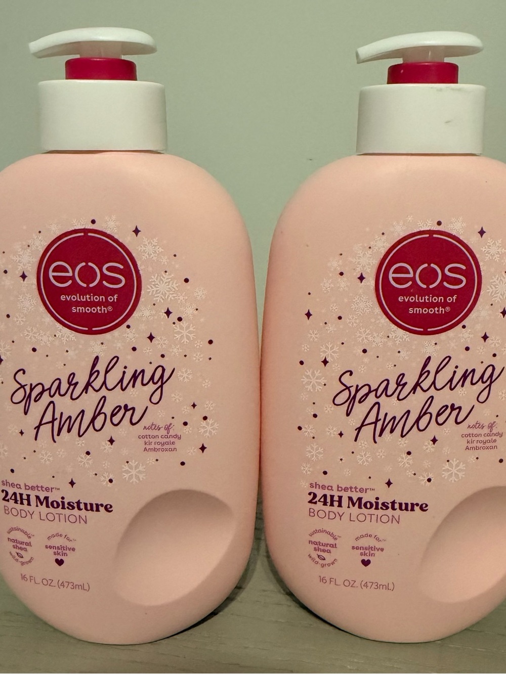 NEW 2 EOS Sparkling Amber Body Lotion ✨ Limited Edition HTF ✨